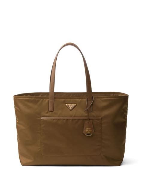 prada re-edition 1978 large re-nylon and saffiano leather tote bag|prada re nylon tote.